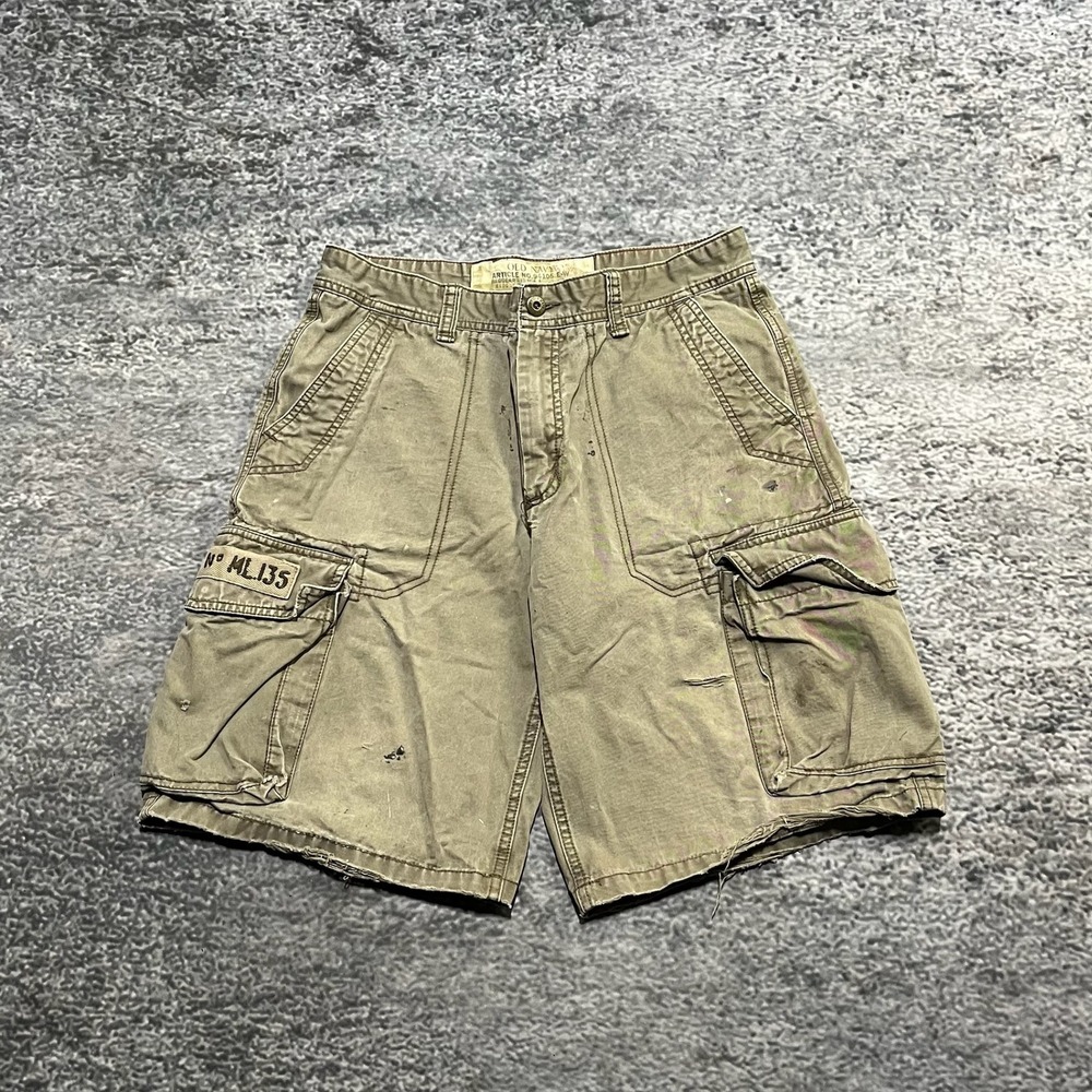 Old Navy Cargo Shorts Mens 31‎ Utility Skater Paratrooper Distressed Vintage Y2K